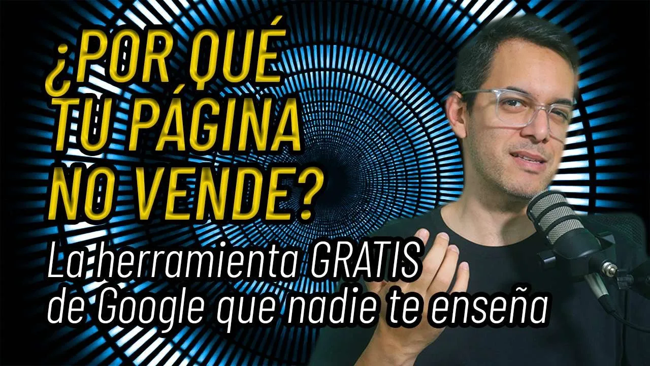 Consultor de marketing digital preguntando por qué tu página no vende, ilustrando el uso de herramientas gratuitas de Google para mejorar la conversión web.
